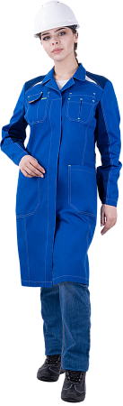 Халат ТУРБО SAFETY летний, василек-синий, женский