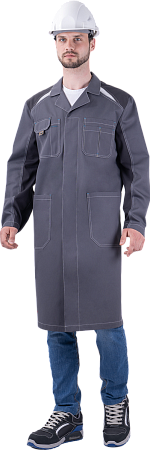 Халат ТУРБО SAFETY летний, серый-т.серый