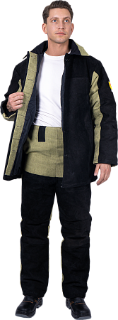 Костюм сварщика комбинированный спилок/брезент утепленный, 2.6