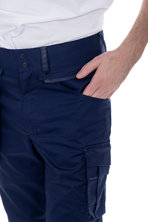 Брюки ACTIVE FLEX / АКТИВ ФЛЕКС, летние, т.синий-флуоресцентный желтый