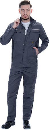 Брюки GT летние, серый-т.серый