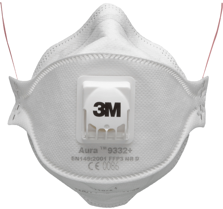 Респиратор 3M™ 9332 + Aura™, FFP3, с клапаном выдоха