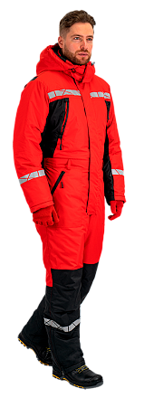 Комбинезон ПИЛОТ зимний, красный-черный