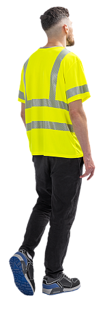 Футболка короткий рукав (СФ-3), Со - 2-й класс защиты, флуоресцентный желтый