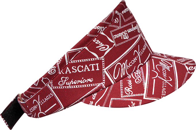 Козырек ЛЮКС, бордовый с принтом, NEW