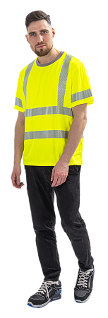 Футболка короткий рукав (СФ-3), Со - 2-й класс защиты, флуоресцентный желтый