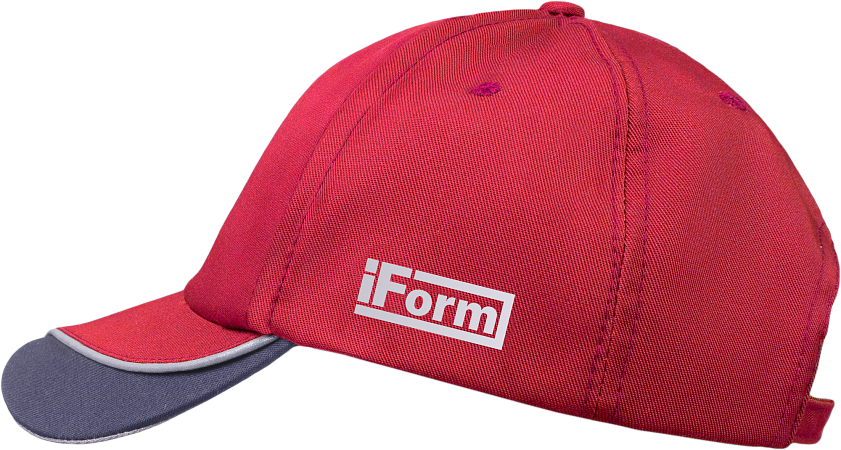 Бейсболка IFORM, красный-серый