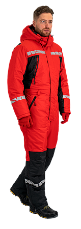 Комбинезон ПИЛОТ зимний, красный-черный