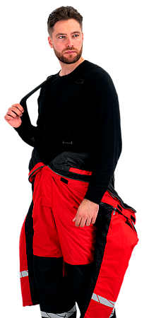 Комбинезон ПИЛОТ зимний, красный-черный