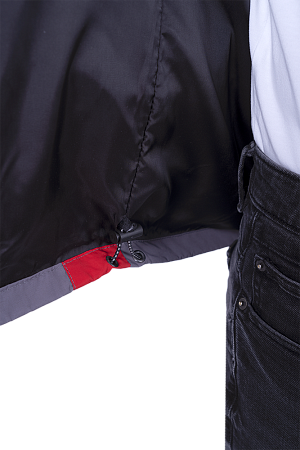 Куртка-штормовка РЕСПЕКТ, серый-красный