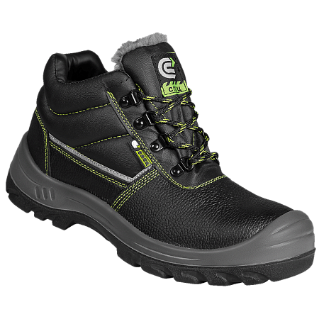 Ботинки СПЕЦ® кожаные иск. мех на ПУ/ПУ