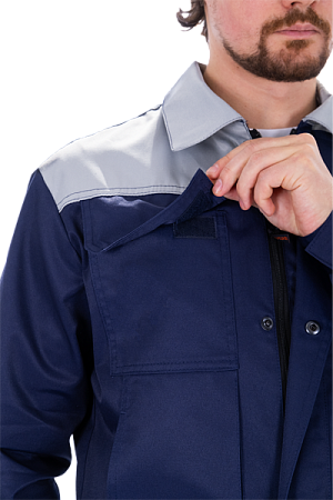 Костюм ТЕХНИК 2 летний, т/синий-серый (Куртка, полукомбинезон)