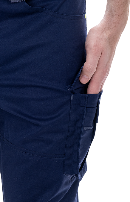 Брюки ACTIVE FLEX / АКТИВ ФЛЕКС, летние, т.синий-флуоресцентный желтый