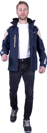 Куртка-штормовка РЕСПЕКТ, синий-бежевый