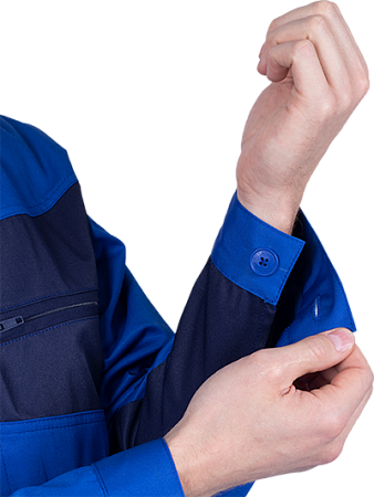 Костюм СПЕЦИАЛИСТ-2 летний, василек-т/синий (Куртка+полукомбинезон)