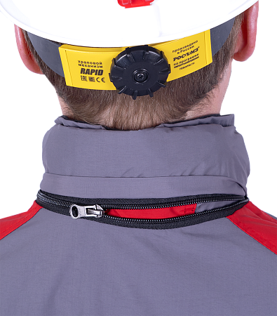 Куртка-штормовка РЕСПЕКТ, серый-красный