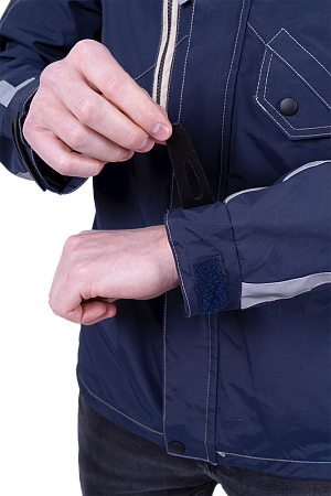 Куртка-штормовка РЕСПЕКТ, синий-бежевый