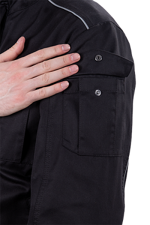 Костюм ФОРПОСТ летний, черный (куртка, брюки)