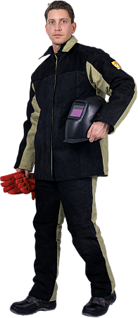 Костюм сварщика комбинированный спилок/брезент утепленный, 2.6