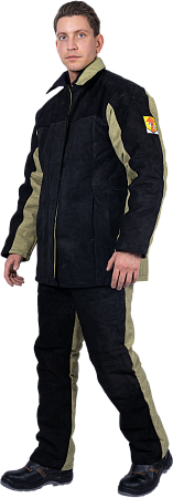 Костюм сварщика комбинированный спилок/брезент утепленный, 2.6