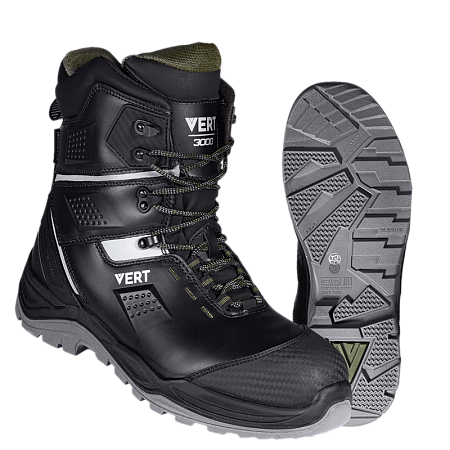 Ботинки VERT высокий берец с КП и КС кожаные ПУ/ТПУ