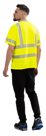 Рубашка ПОЛО(СП-3), Со - 2-й класс защиты, флуоресцентный желтый