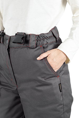 Костюм КМ-10 ЛЮКС зимний 3-4 класс, серый-красный-черный, женский