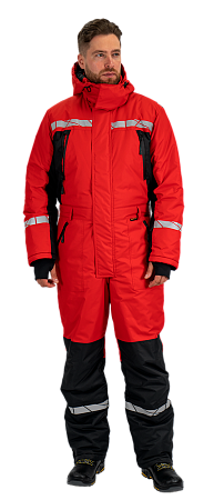 Комбинезон ПИЛОТ зимний, красный-черный