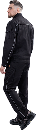 Костюм ФОРПОСТ летний, черный (куртка, брюки)