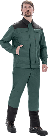 Костюм ТЕХНИК 2 летний, т/зеленый-черный (Куртка, полукомбинезон)