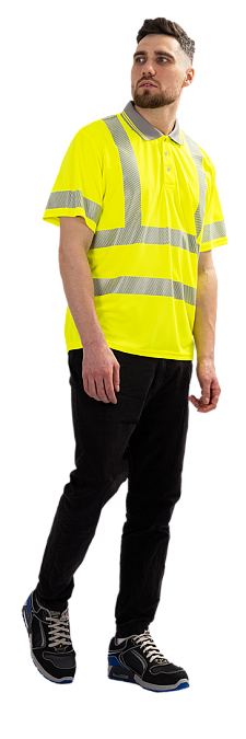 Рубашка ПОЛО(СП-3), Со - 2-й класс защиты, флуоресцентный желтый